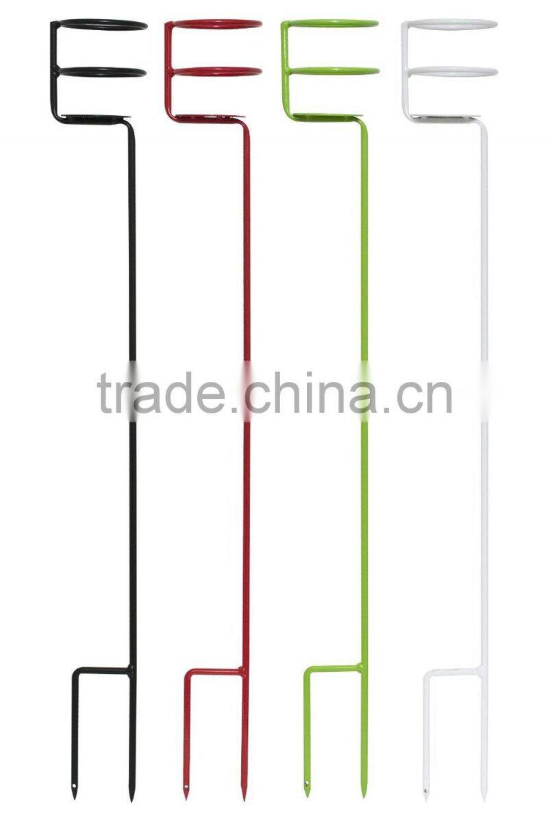 Outdoor Beach Sand Lawn Beverage Cans Stakes Holder 4PCS Different Colors Per Set