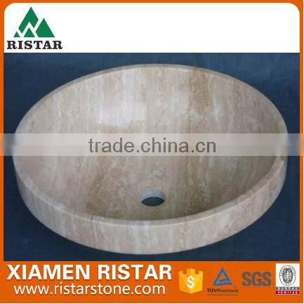 High quality natural round marble stone bathroom basins and stone sinks RST-RB081