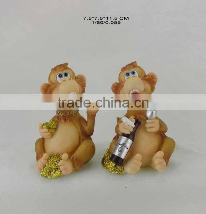 resin monkey figurine for new year