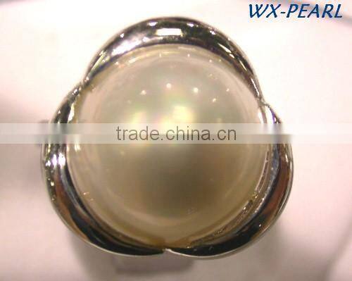 pearl gemstone fashion jewelry big pearl rings Tahitian Pearl Ring