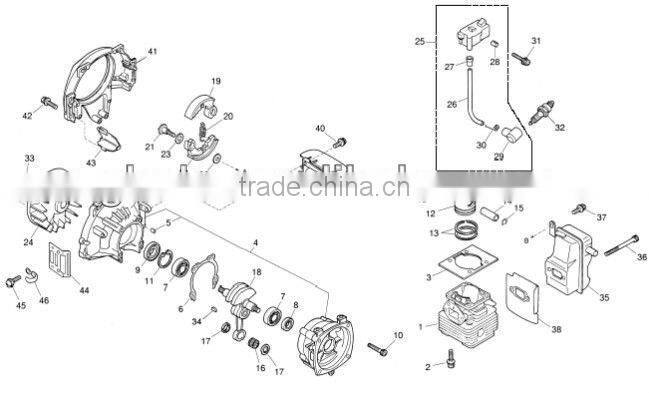 BK4302/3402 petrol grass cutting machine parts trimmer head blade