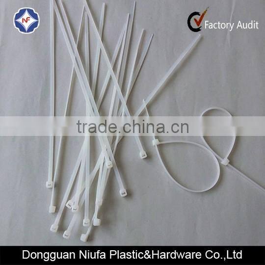 White hook and loop nylon cable tie