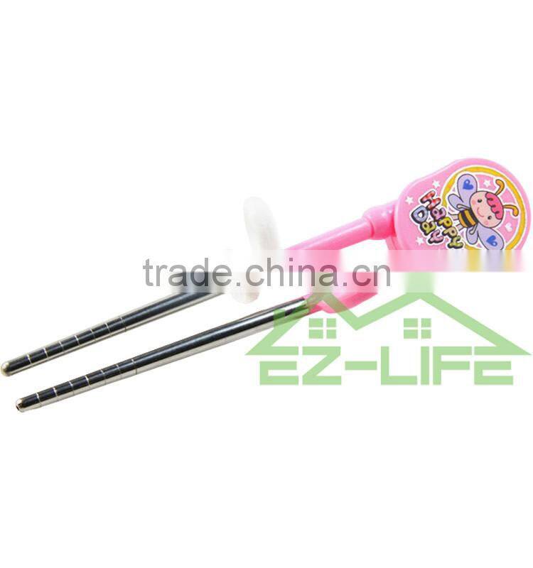 Korean Cute cartoon 304 stainless steel baby training chopsticks