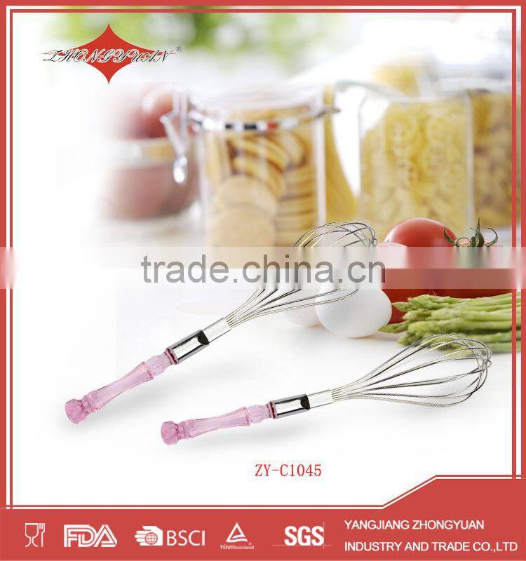 10" rotating stainless steel wire manual egg beater for 2015 new product kitchen tools