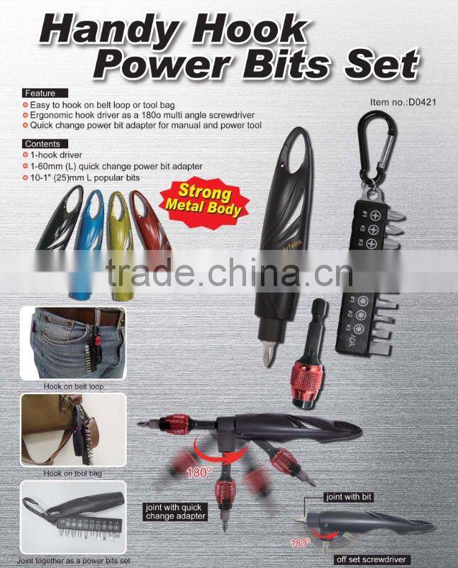 Handy Hook Screwdriver & Bit Set