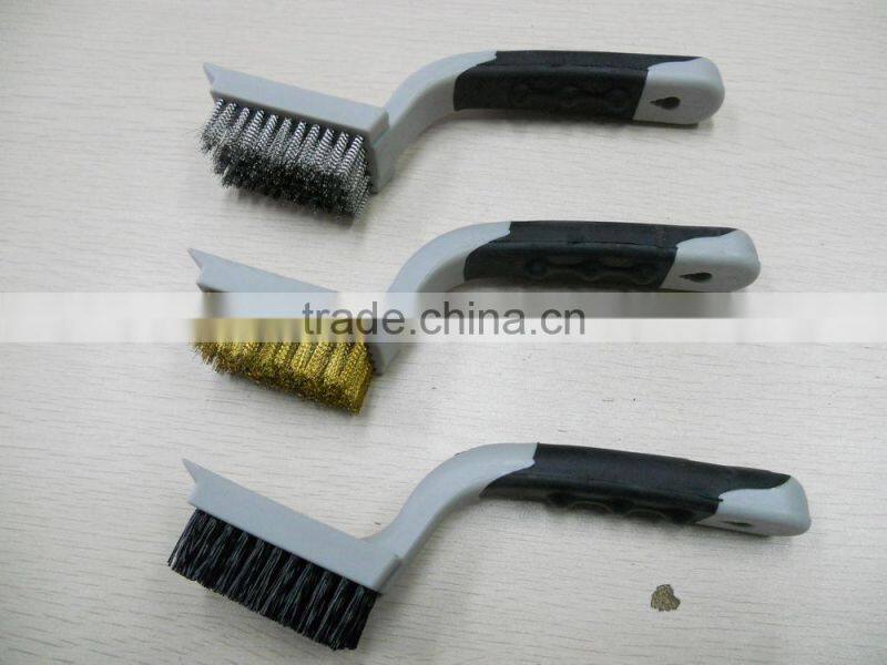 3PC Wire Brush Set (Nylon , Brass & Stainless Steel)