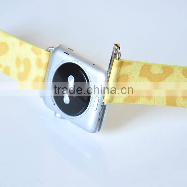 for iwatch band PU leather wristwatch strap with adapter for apple watch