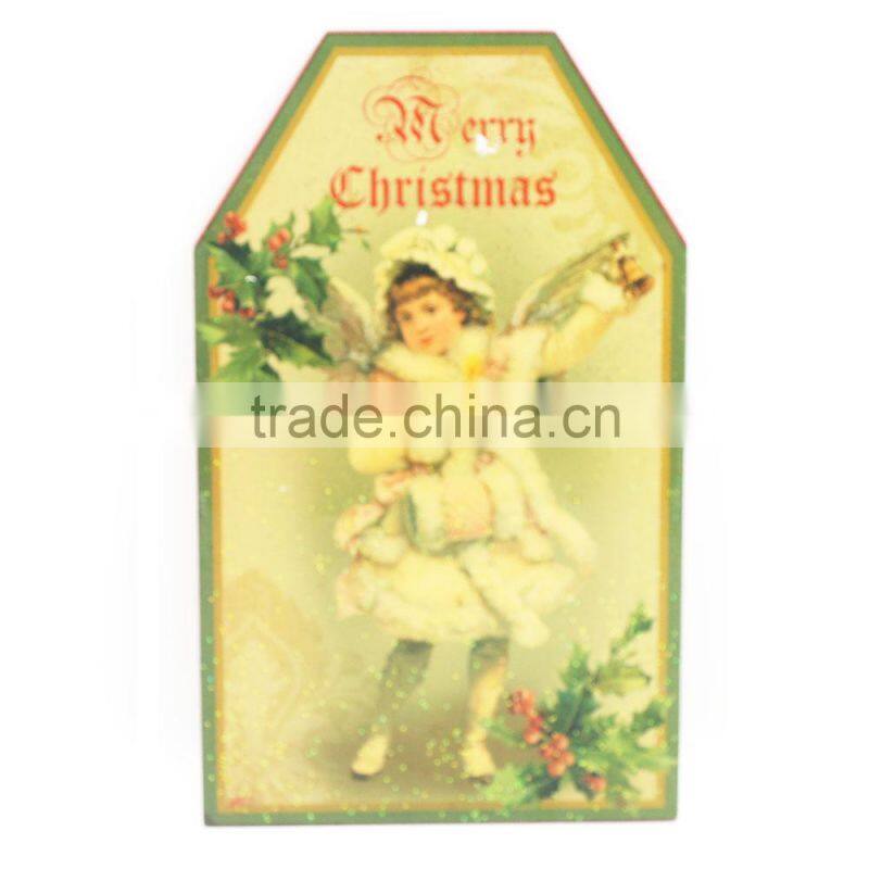 2017 Vintage Christmas white angel plaque home wall art decor