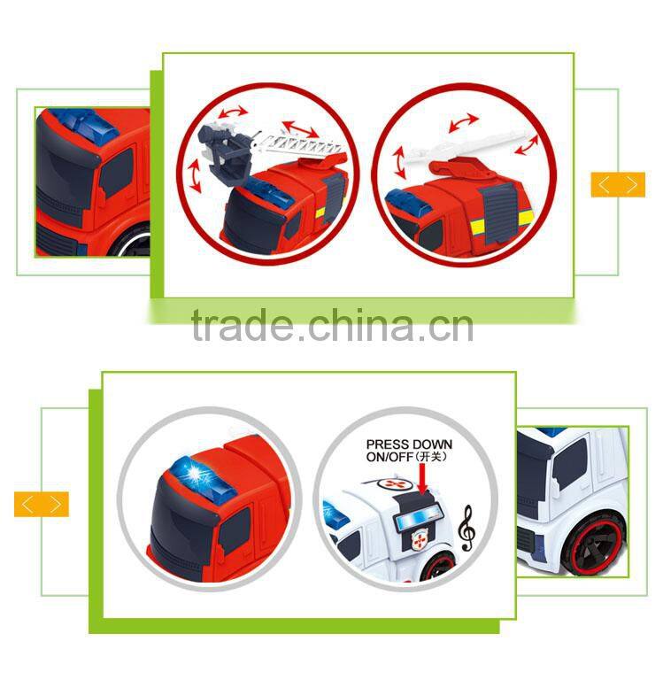 Most popular kids small toy cars friction plastic police cat