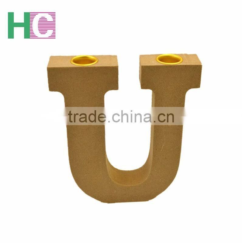 2017 Wood Letter Shape Desktop Candle Holders