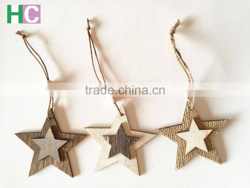 Handmade wooden DIY hanging ornaments