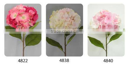 high quality handmade single stem wholesale silk flower hydrangea for wedding decoration