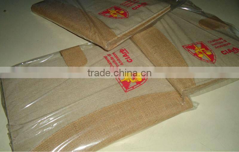 Conference folder - made from eco fabric Juco & Jute - Hiquality organizer