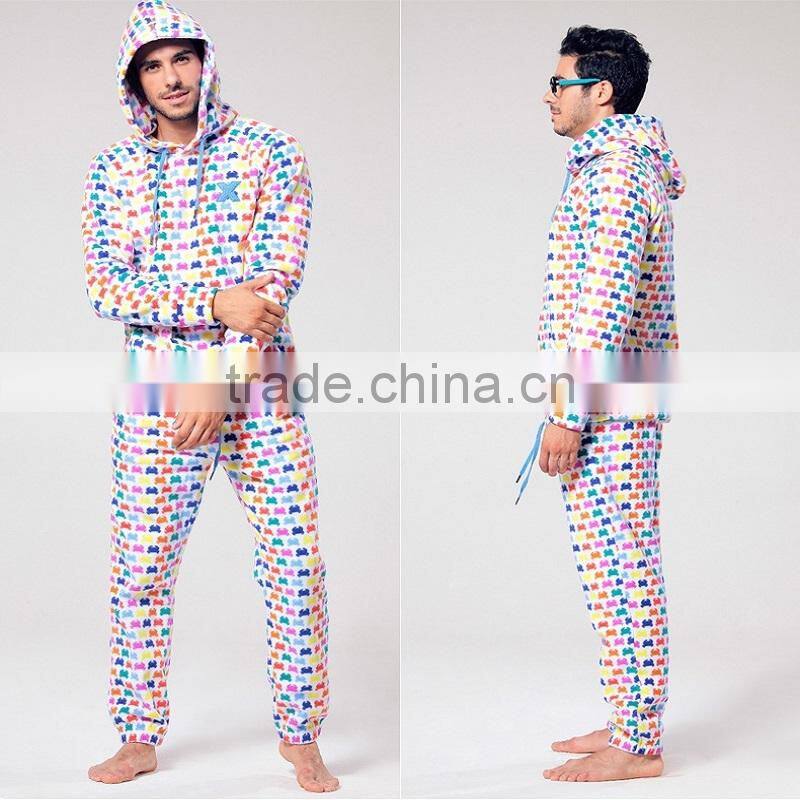 Newest couple pajamas with coral fleece pajama ,high quality printing