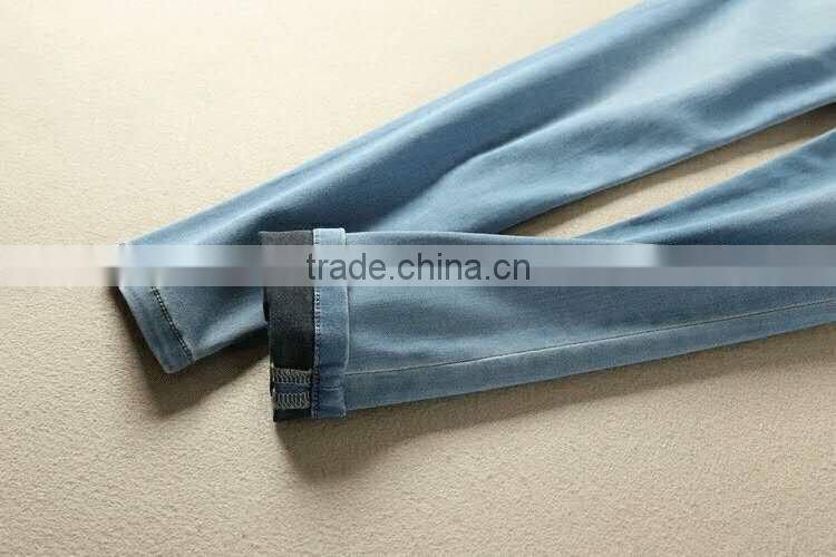 GZY 98%cotton+2%spandex factory in guangzhou fashion ladies jeans top design