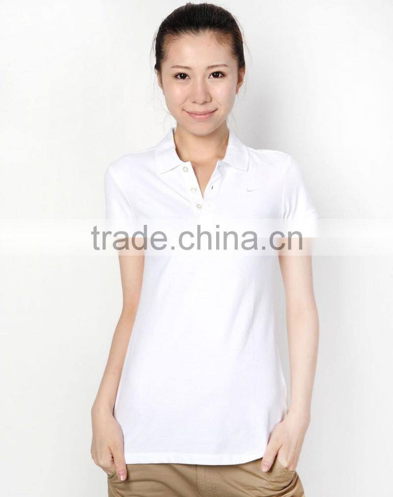 Sell lots of pure white POLO shirt unisex short sleeve POLO unlined upper garment wholesale