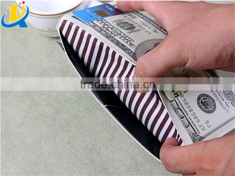 Banknotes shaped rectangle portable wholesale PU novelty wallets