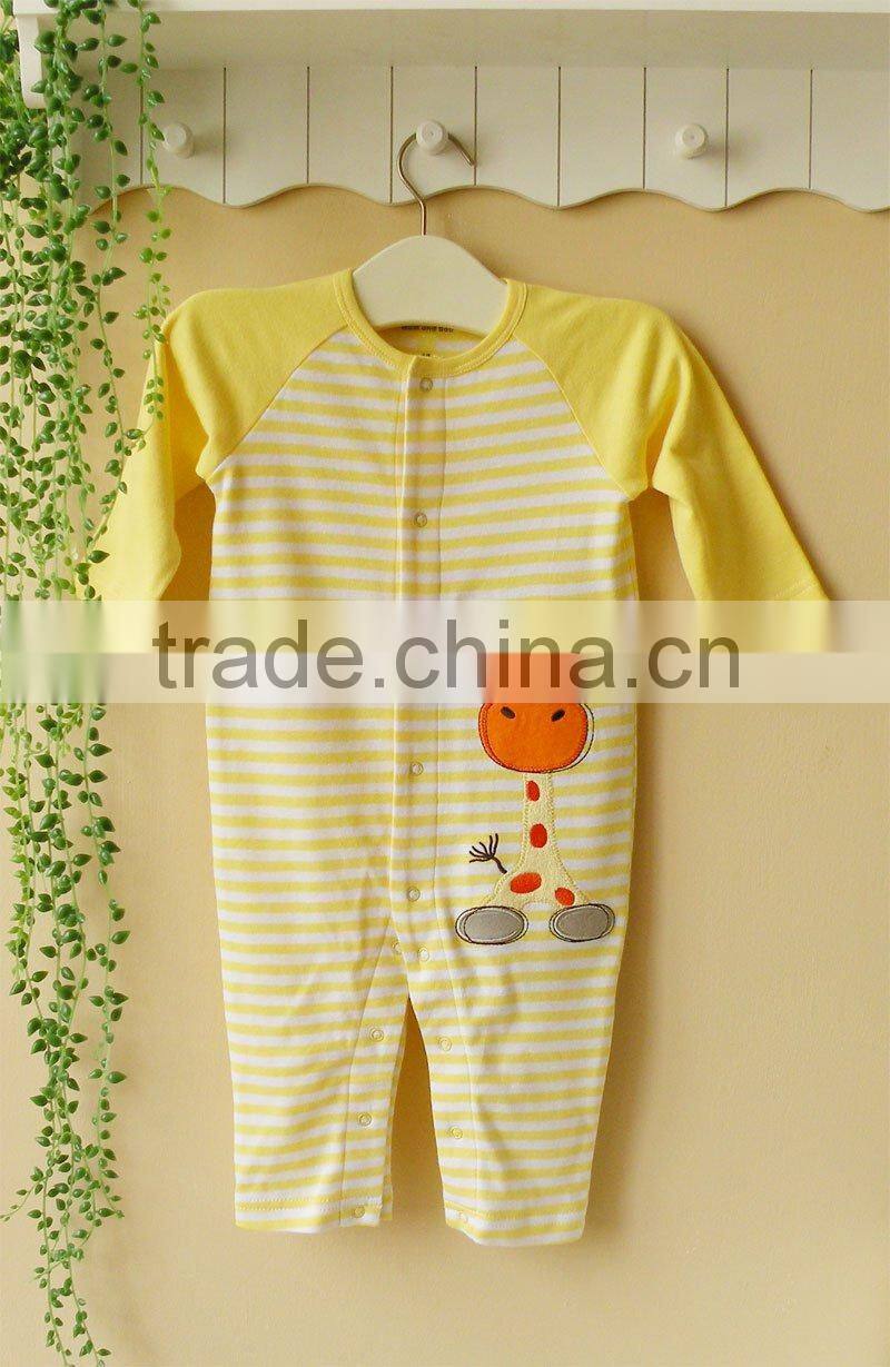 2011 spring baby clothes 100% cotton long sleeve embroider sleepwear
