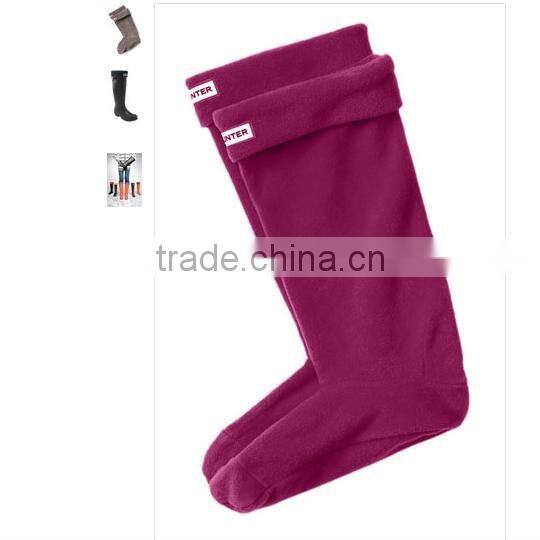 new style windproof warm knit & winter polar fleece rain boots factory