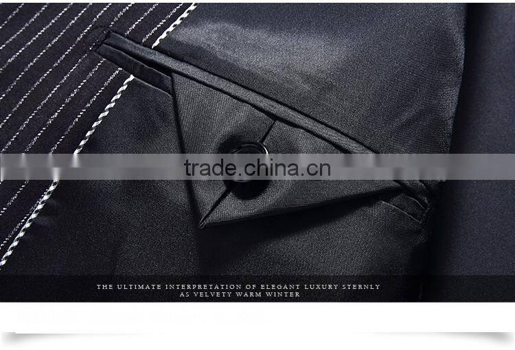 European Men'S Stripe Arrow Lapel Fashion Suit Jacket Blazer For Men