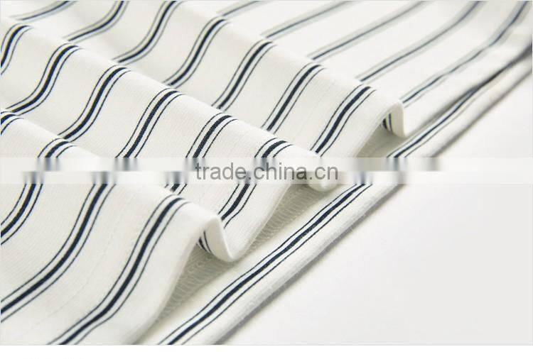 Slim Soft Elastic Girl Short Sleeve O-neck Crop Top t-shirt 100% cotton wholesale striped t-shirt