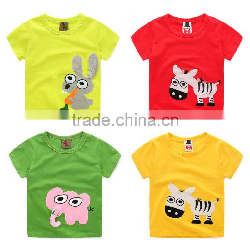 Custom organic cotton soft and thin reactive dye kids t-shirt wholesale