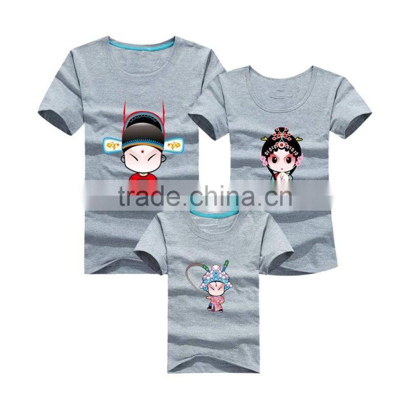 Family Beijing Opera printing design t-shirts companies in China