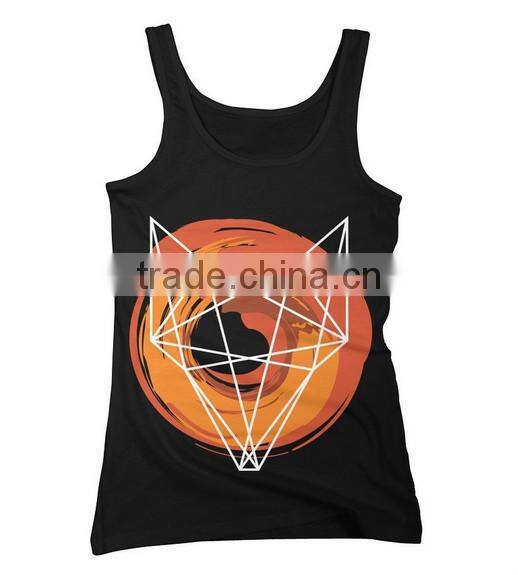 Alibaba china wholesale custom printing 100 cotton bulk ladies sports tank top