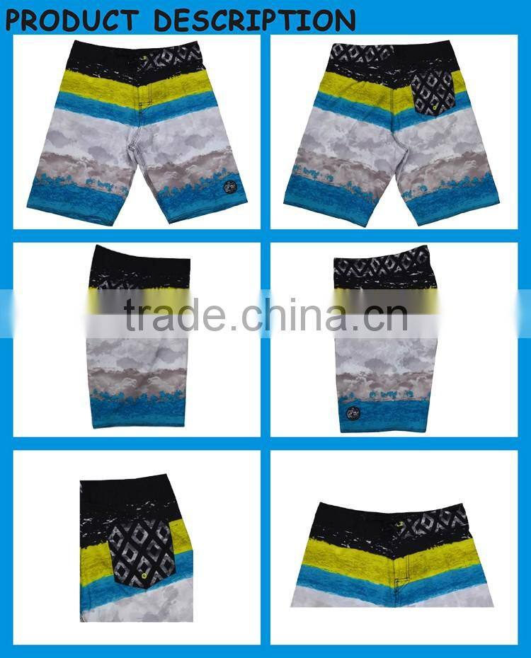 Latest Fashion Trend Sublimation Sea Wave Print Board Shorts Patterned for Sale