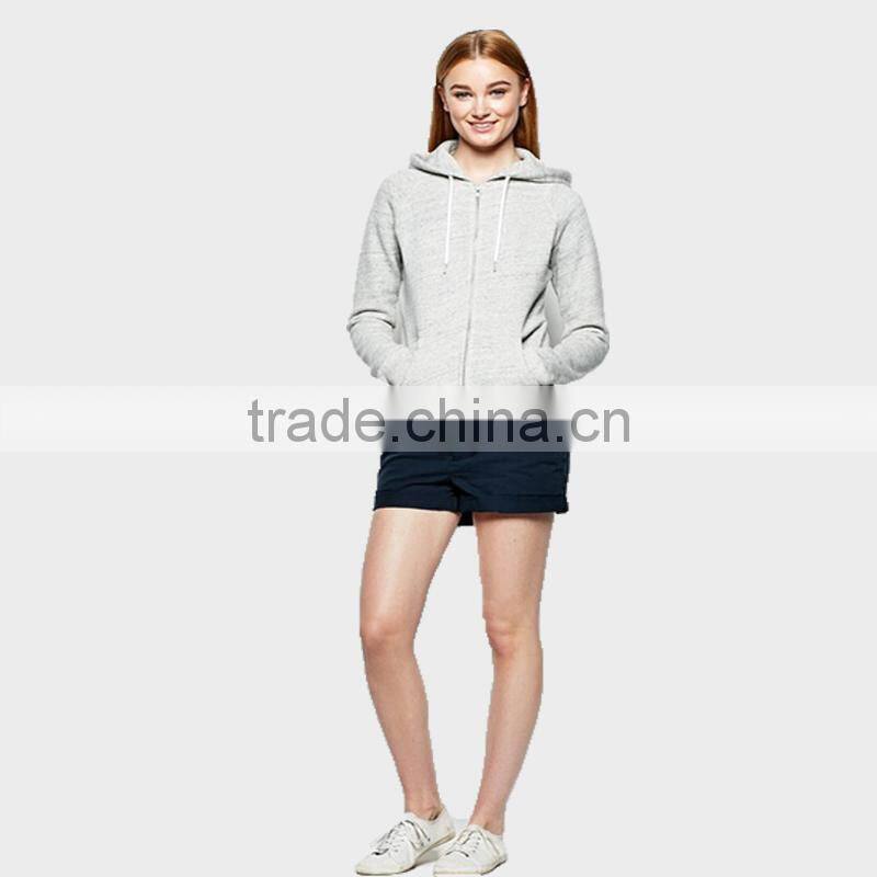 Ladies Sportswear Gray Hoodies 100%Cotton pollover