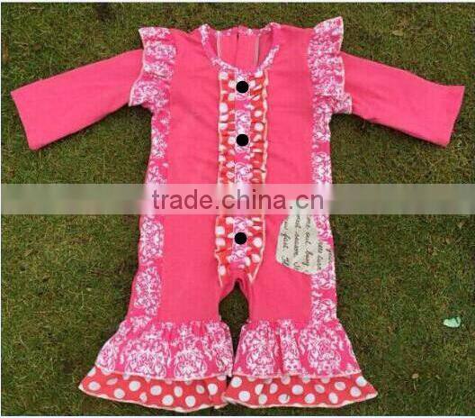 2016 Latest fashion hot Cute Valentine's romper super lovely baby romper boutique todder cotton pant romper with heart shape