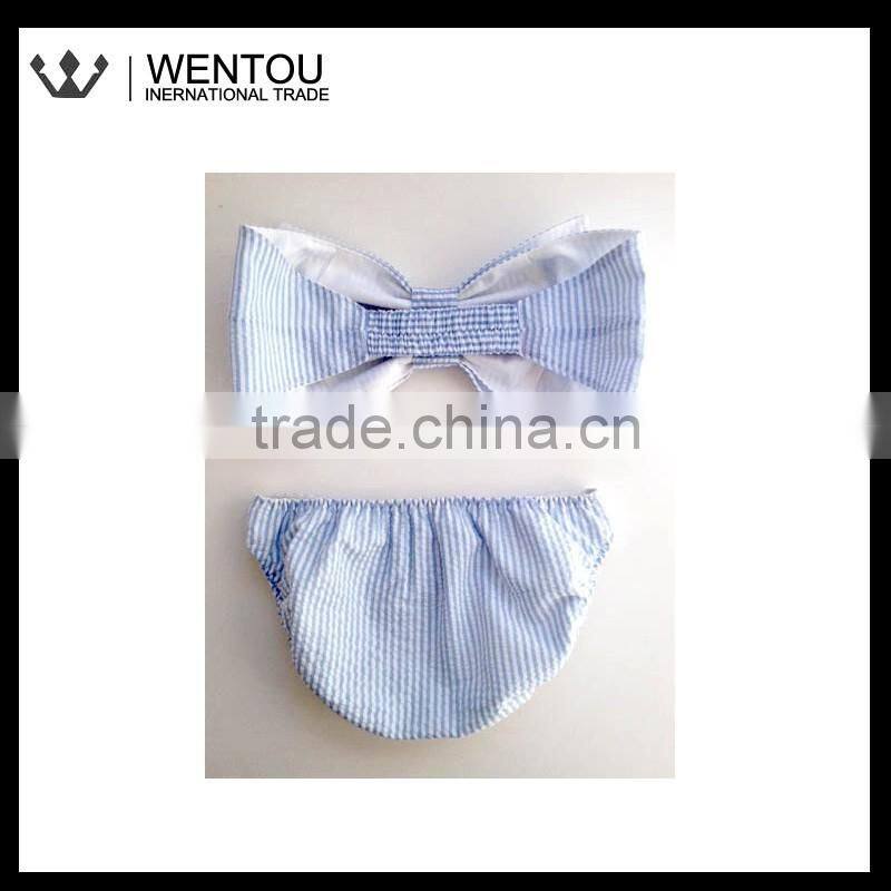 Personalized Seersucker Bow Bikini