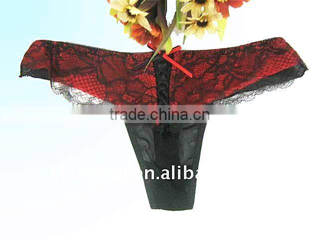 Newest women micro panty stylish fluo lace thong underwear