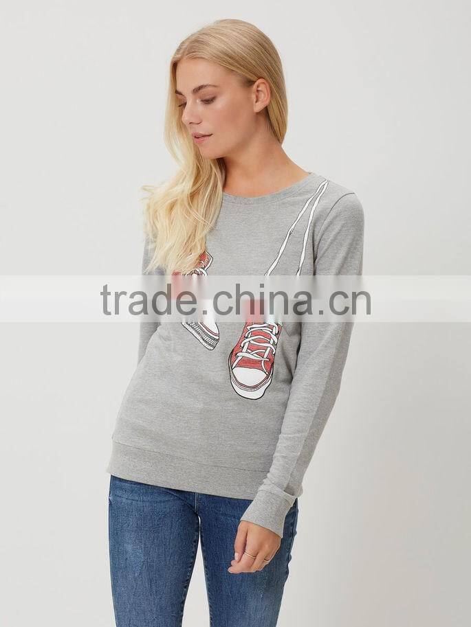 2016 Fashion Black Sweatshirt Long Sleeve cheap wholesale custom crewneck sweatshirts