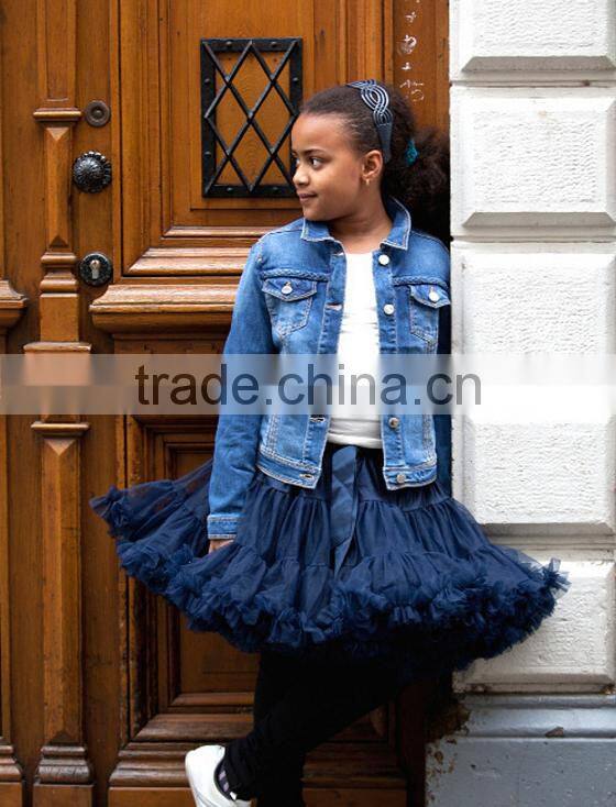 2016 wholesale boutique spring summer fashion casual design short fluffy Chiffon tutu skirt for baby girls