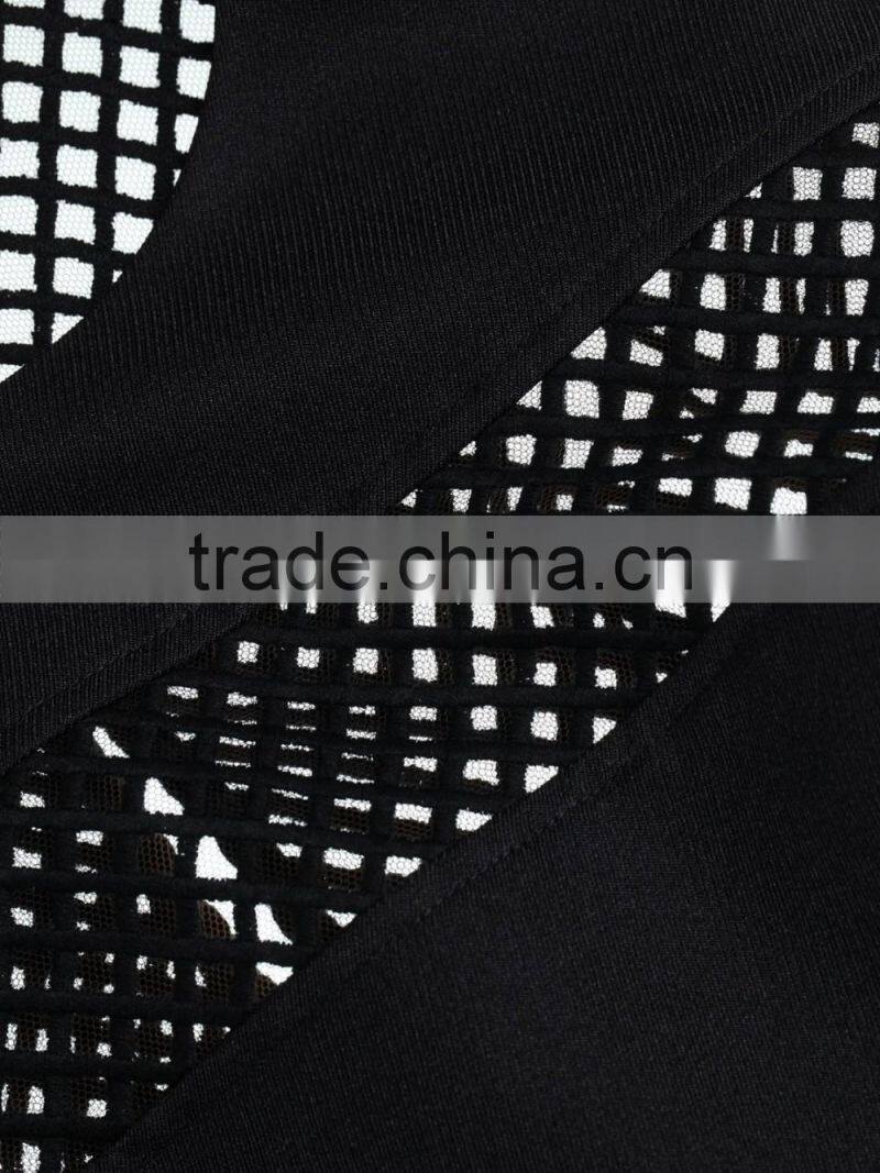 Black cobwebbing combined dress