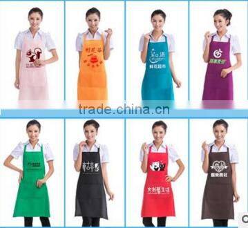 Kitchen waterproof apron custom LOGO solid color simple strap male and female Korean version of the ad printing around the waist