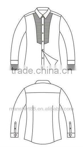 manufacture high end party wear tuxedo wedding shirt