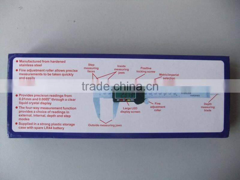 electronic digital caliper stainless hardened stainess steel digital vernier caliper 0-600mm