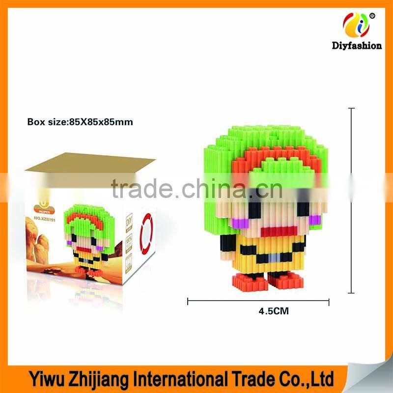 2017 Hot Sale Cartoon Figure Mode 3D Mini Diamond Intelligence Development Building Blocks for Childrens As Gift Toys