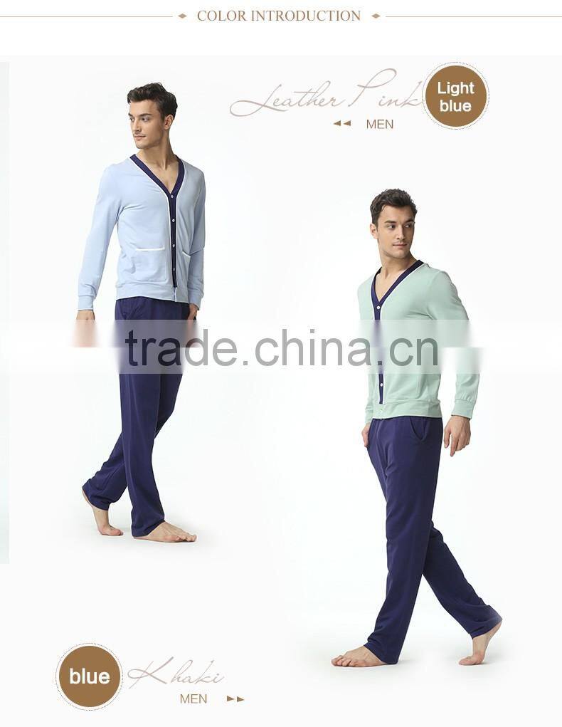 New Arrival Qianxiu Wholesale V-neck Cardigan Men Nighty