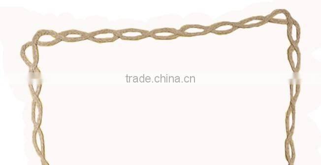 Jute design on linen throw pillow with 0.7D microfibre fill