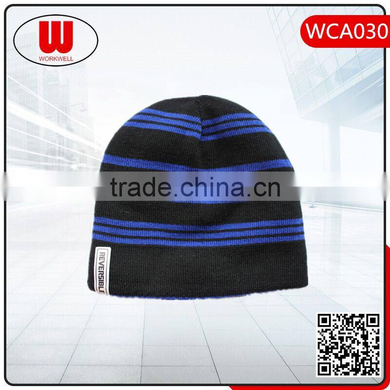 2015 fashion knitted reversible beanie hats for children
