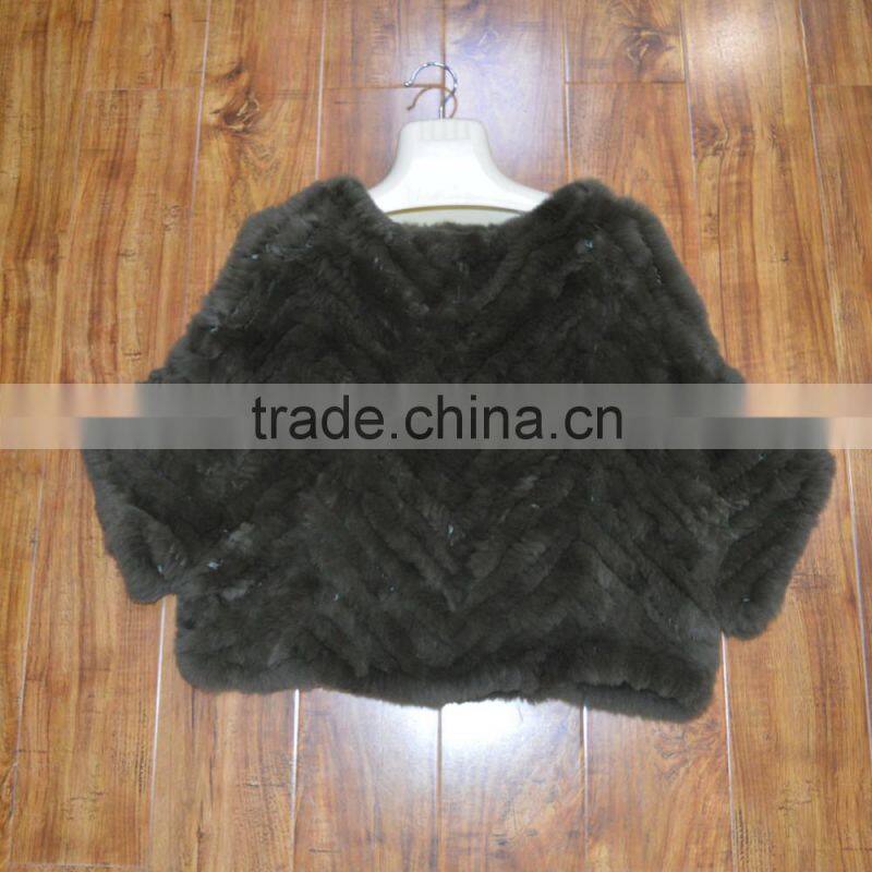 SJ497-02 Cheap Mexico Dropping Selling Fashion Rabbit Shawl Coat Fur