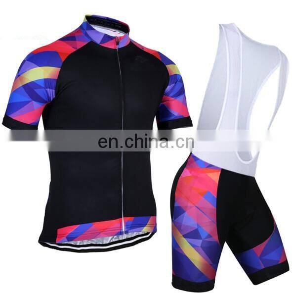 New sportswear Sublimation Printed Cycling Jersey dry fit boy team bib shorts customized design