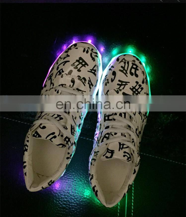 2015 hottest street dance hip hop night club European fashion sport light shoes LED