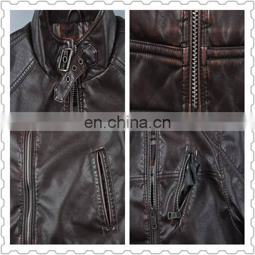 lastest fashion mens spring slim fit handsome leather jacket for men