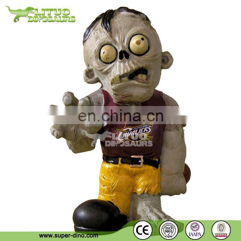 Fiberglass Game Figure Statue Zombie for Shopping Mall Ornament and Entertainment