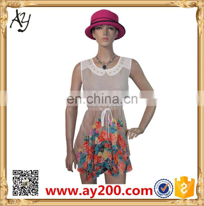 High quality Floral Printed sleeveless cocktail dress wholesale dresses