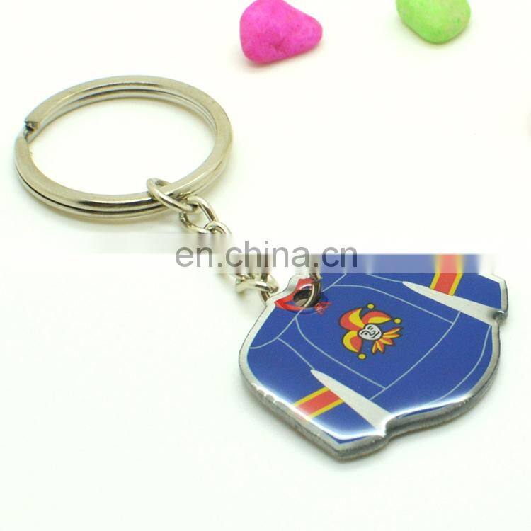 Custom innovative hard plastic football soccer team jersey club keychain